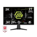 Monitor Flat Gaming MSI , 27", 2K (2560x1440) WQHD, 180Hz, 0.1ms, 16:9, 1000:1, 2x HDMI™ 2.0, 1x DisplayPort 1.4a, Color: Negro. MAG 275QF