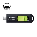Memoria Flash Adata UC320, Capacidad 64GBGB, USB Tipo-C, Color: Negro/verde. ACHO-UC300-64G-RBK/GN