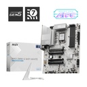 Tarjeta Madre MSI Intel Ultra - LGA1851, Intel Z890, ATX, 4x DDR5 hasta 256GB UDIMM, 4x ranuras PCI-E x16, HDMI 2.1, DP 1.4, Tipo-C, USB, Blanca. PRO Z890-S WIFI WHITE