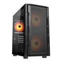 Caja Cougar UNIFACE MINI RGB  - Mini / Micro ATX, Vidrio Templado Lateral, Puertos USB 2.0/3.0, 2x Abanico 140mm Frontal, 1xAbanico 120mm Trasero, Color: Negro. CS-UNIFMRB