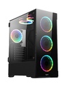 Caja Bgears B-VOGUISH  - Mini / Micro ATX, Vidrio Templado, Puertos USB 2.0/3.0, Sin Ventilador, Color: Negro. B-VOGUISH