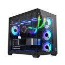 Caja Thermaltake Aque Cube - Para ATX, Vidrio Templado Lateral, Puertos USB 2.0/3.0, Color: Negro, Sin ventilador. CUBE PLUS