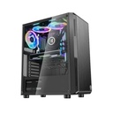 Caja Thermaltake S3 - Para ATX, Lateral Transparente, Sin ventiladores, Puertos USB 2.0/3.0, Color: Negro. S3+