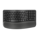 Teclado Logitech Wave Keys ergonómico -Teclado inalámbricos, bluetooth, 2.4 GHz, usb, español, color negro. 920-012278
