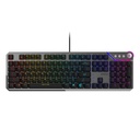 Teclado MSI STRIKE 60 - Para gamers, Teclas mecánicas silenciosas, Alámbrico, Luz RGB, USB, Ingles, Negro. STRIKE 600 SILENT US