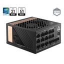 Fuente de poder MSI MEG - Ai1300W, 24 Pines ATX, 6x Conector 6+2, PCI-E 5.0 y 16x SATA, Abanico 120mm, 80 Plus Platinum. MEG Ai1300P PCIE5