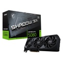 Tarjeta de video MSI GeForce RTX™ 5080 - Capacidad de 16G, GDDR7, 256-bit, PCI Express® Gen 5, 1x HDMI™ 2.1b, 3x DisplayPort(v2.1b), 3x abanicos. GeForce RTX 5080 16G SHADOW 3X OC