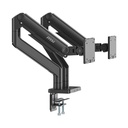 Soporte MSI para Monitor - Para 2 monitor LCD/LED, VESA 75x75/100x100 soporta 19" hasta 49", hasta 44,09 lb, color negro. MAG MT201D