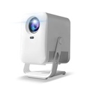 Mini proyector portátil LED C600 - Full HD (1080P), WiFi, Bluetooth, HDMI, USB, Android 13, Wifi 2.4G/5G, Enfoque automático, Pantalla hasta 100 pulgadas, Blanco. C600