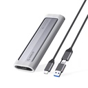 Caja Portable ORICO SSD - SSD M.2 NVMe, 10 Gbps con funda protectora de silicona,  Tipo C, tamaños 2230/2242/2260/2280(hasta 8TB). ORICO AXM2-G2-V1
