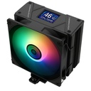 Thermalright Assassin Spirit 120 Vision BLACK ARGB -  Enfriador de aire para CPU con mini pantalla LED,  66.17 CFM, 4 tubos de calor,  ventilador TL-C12B-S V3 PWM ARGB 120mm, Socket AMD AM4, AM5, Intel 1851, 1700, 115X, 1200.
