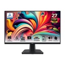 Monitor Flat PRO MSI - 27", 2.5K WQHD 2560x1440, 100Hz, 1ms, 16:9, 1300:1, 2x HDMI™ 2.0b, 1x DisplayPort 1.2a, Bocina, Color: Negro. PRO MP275Q