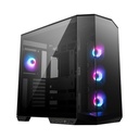 Caja ATX Tower MSI MAG PANO - ARGB, 1 x USB 3.2 Gen 1 Tipo-A, 1 x USB 3.2 Gen 2x2 Tipo-C, 1 x Salida de audio/Entrada de micrófono, 1 x Botón de interruptor LED, 1 x Botón de encendido, Color Negro. MAG PANO 100R PZ