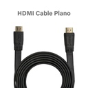 Cable Audio/Video Plano HDMI a HDMI(macho) - Cable HDMI Plano de alta definición, version 2.0, Color: negro, 6 pies. FY-1006-2M