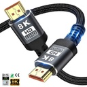 Cable Audio/Video HDMI 2.1 O.E.M. - 8K UHD de alta definición, 8K@60Hz, 4K@120Hz, Color: negro, 6 pies. FY-H-4005-2M