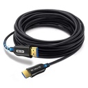 Cable HDMI Fibra Óptica O.E.M. - 8K Ultra HD, version 2.1, 8K@60Hz, 4K@120Hz, 48 Gbps, Color: negro, 90 pies (30 Metros). FY-H-4011-30M