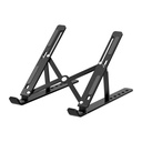 Soporte o Base portátil para Laptop de 9 a 15.6" , ajustable, de aluminio, color Negro. FY-7037-BK
