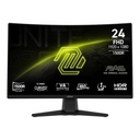 Monitor Curvo Gaming MSI - 24", 1920x1080 FHD, 180Hz, 16:9, 1ms, 300 cd/m², DCR 100000000:1, Display Port, HDMI. MAG 242C
