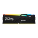 Memoria Dimm FURY Beast Black RGB XMP - 32GB (1x16GB) DDR5 5600MT/s CL40, DIMM. KF556C40BBA-32