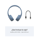 Auriculares Sony, audífonos on-ear inalámbricos, Bluetooth 5.2, compatible con Fast Pair,Compatibilidad con asistentes de voz, color azul. WH-CH520/L