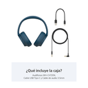 Auriculares Sony, auriculares inalámbricos con diadema y cancelación activa de ruido (ANC), Bluetooth 5.2, Jack 3.5 mm y USB-C para carga, color azul. WH-720N/L