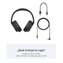 Auriculares Sony, auriculares inalámbricos con diadema y cancelación activa de ruido (ANC), Bluetooth 5.2, Jack 3.5 mm y USB-C para carga, color negro. WH-720N/B