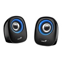 Parlante Genius SP-Q160 - Mini altavoz USB, Conector de audio 3.5mm, Alimentación USB, Color Negro y Azul. 31730027403