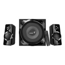 Parlantes Genius SW-2.1 1850BT - 2.1CH Con Subwoofer, 50 Watts RMS, Bluetooth, Color Negro. 31730050400 Negro