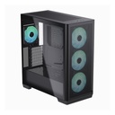Caja APNX C1 Black - ATX/Micro ATX/mini-ITX, Frontal 3x 140 mm ARGB incluido, 1x 120mm ARGB incluido. C1-BK-V1 APCM-CR01043.11