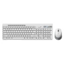 Teclado Genius Slimstar 8230 - Combo de teclado y ratón óptico Inalambrico Bluetooth + Receptor 2.4Ghz, ratón de 3 botones, 1200dpi, Teclado inalámbrico, Idioma en español, color blanco. 31340015401