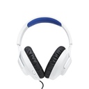 Audifono JBL Quantum 100 Gaming con cable y micrófono desmontable, Tipo 3.5mm, Compatible con Playstation, Xbox, Nintendo Switch, Color Blanco con Azul. JBLQ100PWHTBLUAM