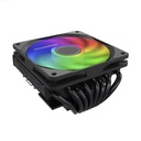 CPU COOLER HP-750V8 - CPU: AM4, AM5, LGA 1700, LGA 1200, LGA 115X, 80 W, ARGB, LED, con tubo de calor, disipador de calor negro, para PC con iluminación avanzada. . HP750V8-8