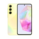 Celular Samsung A55 5G - De 6.6"(1080 x 2340), Cámara frontal 32MP, Cámara 50MP + 12MP + 5MP, Almacenamiento 256GB, 8GB Ram, MicroSD hasta 1TB, Android 14, 5000mAh, Amarillo. SM-A556