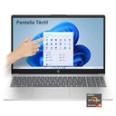 Laptop HP 15-FC0025DX - Pantalla Táctil de 15.6" FHD IPS, AMD Ryzen™ 5 7520U, 8GB LPDDR5-5500 MT/s , 512 GB PCIe® NVMe™ M.2 SSD, Webcam, Wifi, Bluetooth, Windows 11 Home Ingles, Color Plateado. 9Q1E9UA#ABA